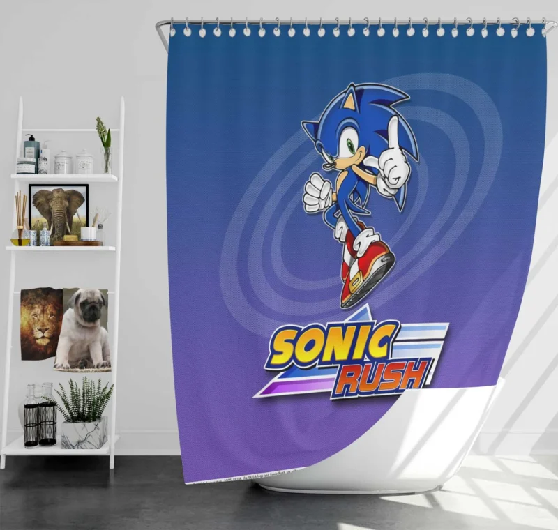 Sonic Rush: Sonic Handheld Adventures Shower Curtain