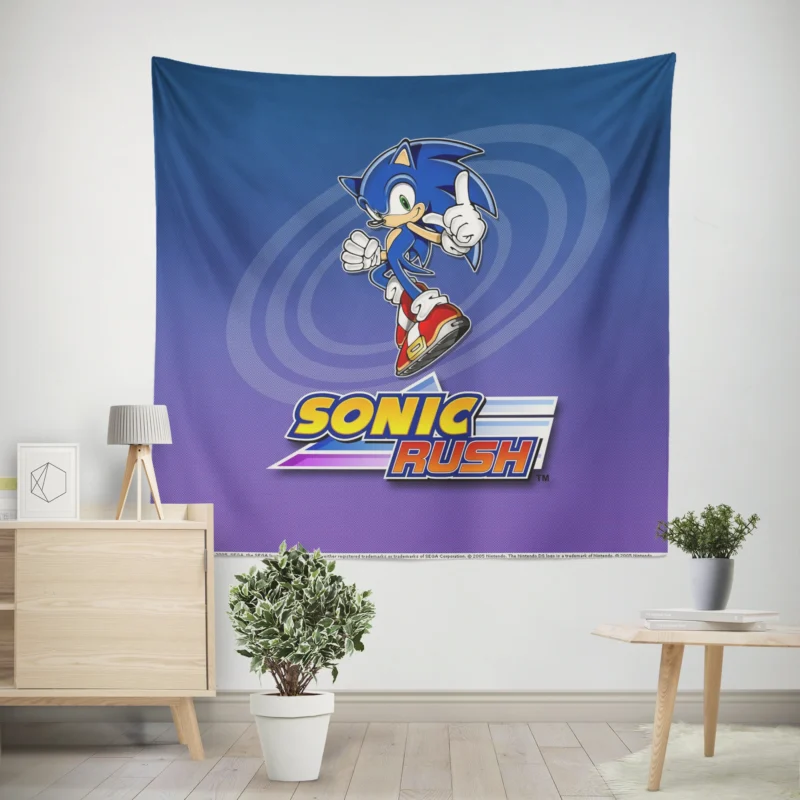 Sonic Rush: Sonic Handheld Adventures  Wall Tapestry