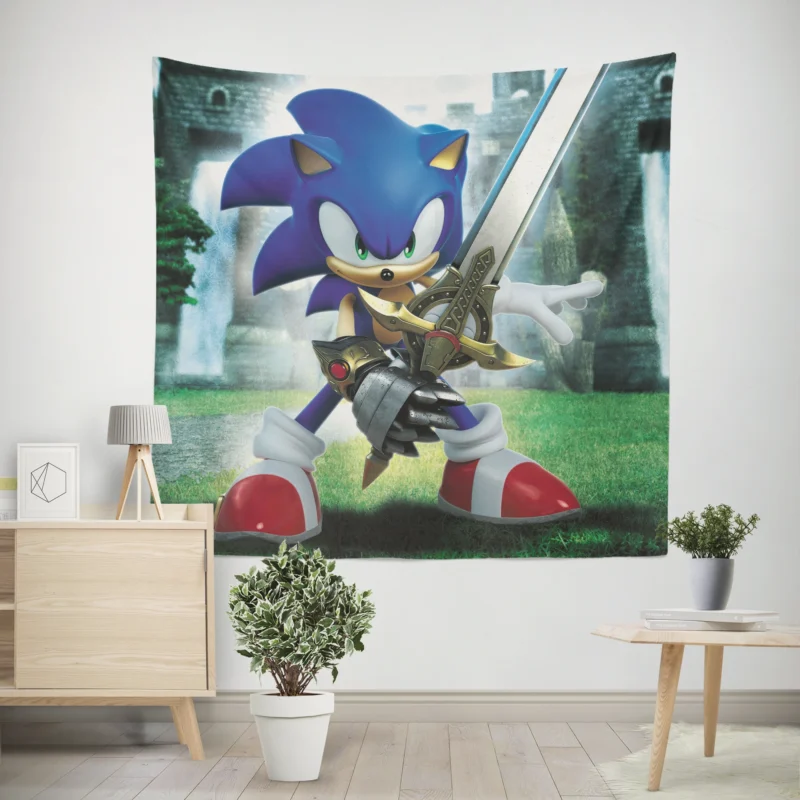 Sonic and the Black Knight: Medieval Sonic  Wall Tapestry
