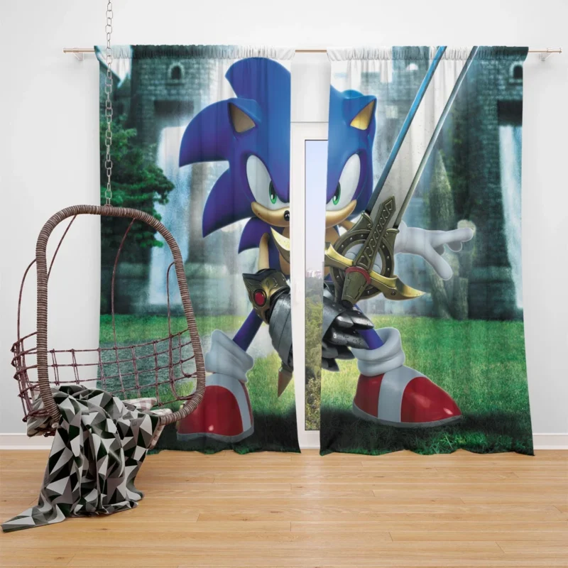 Sonic and the Black Knight: Medieval Sonic Window Curtain