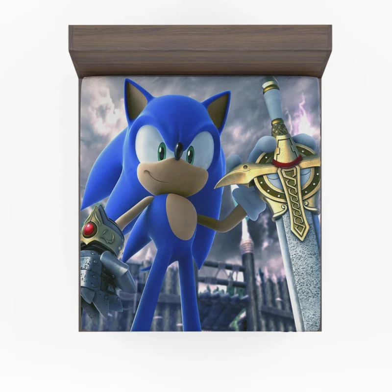 Sonic and the Black Knight: Sword-Wielding Sonic Fitted Sheet