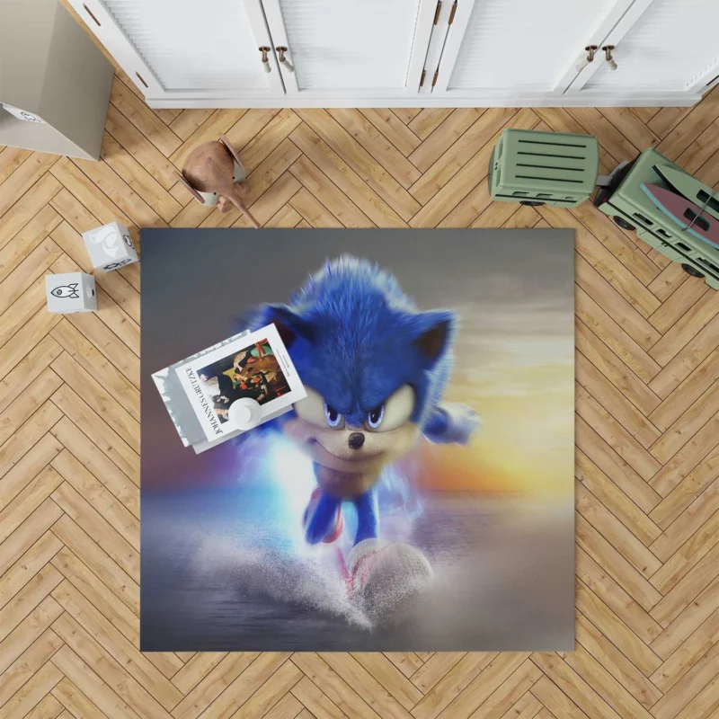 Sonic the Hedgehog 2: Speeding into Sequel Territory Floor Rug