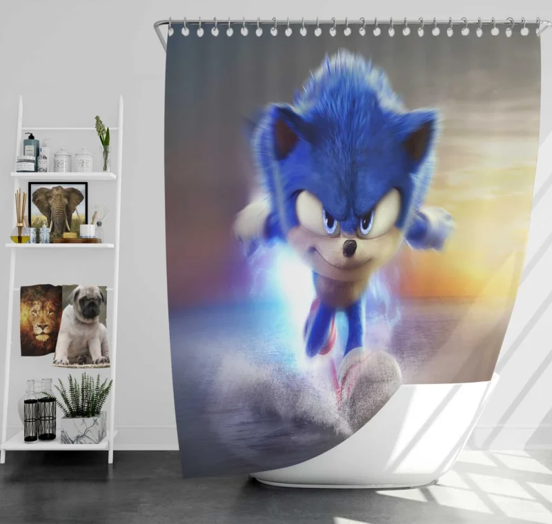 Sonic the Hedgehog 2: Speeding into Sequel Territory Shower Curtain