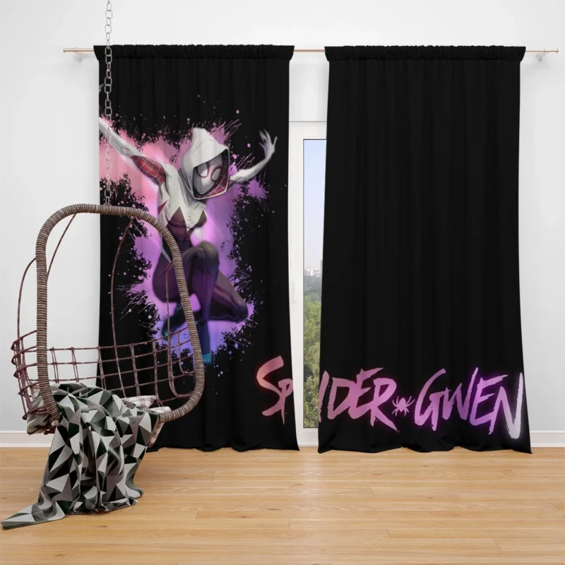 Spider-Gwen Comics: Gwen Exciting Journeys Window Curtain