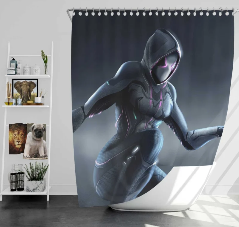 Spider-Gwen Comics: Gwen Heroic Journey Shower Curtain