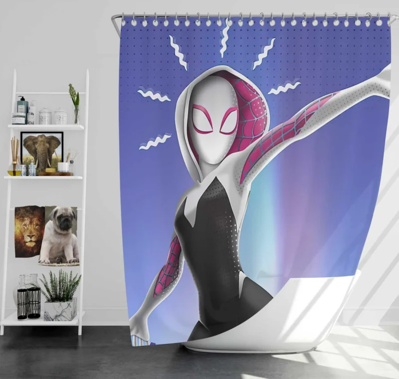 Spider-Gwen Comics: Gwen Stacy Epic Tales Shower Curtain