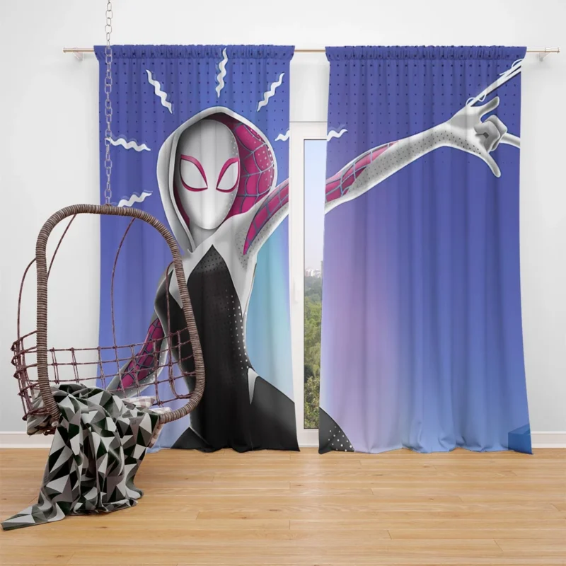 Spider-Gwen Comics: Gwen Stacy Epic Tales Window Curtain