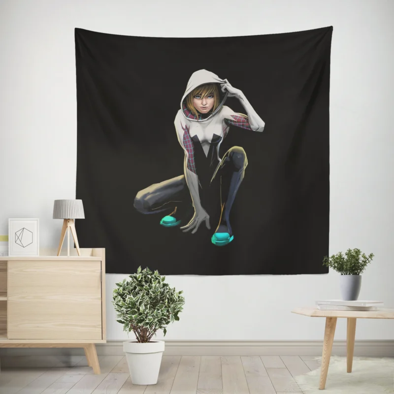 Spider-Gwen Comics: Gwen Stacy Vigilante Life  Wall Tapestry
