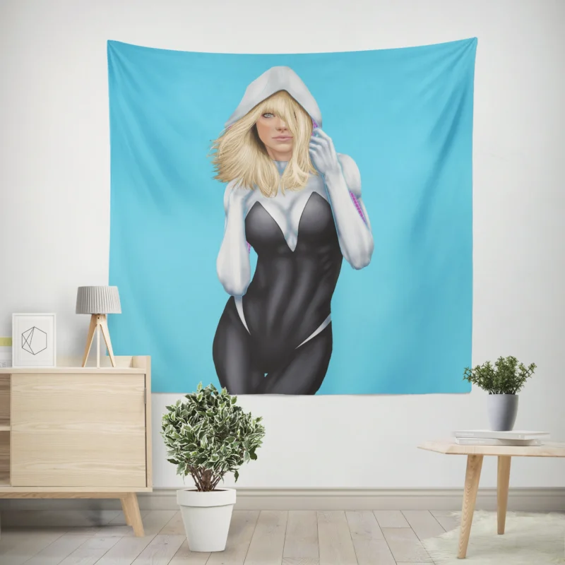 Spider-Gwen Comics: Web-Swinging Adventures  Wall Tapestry