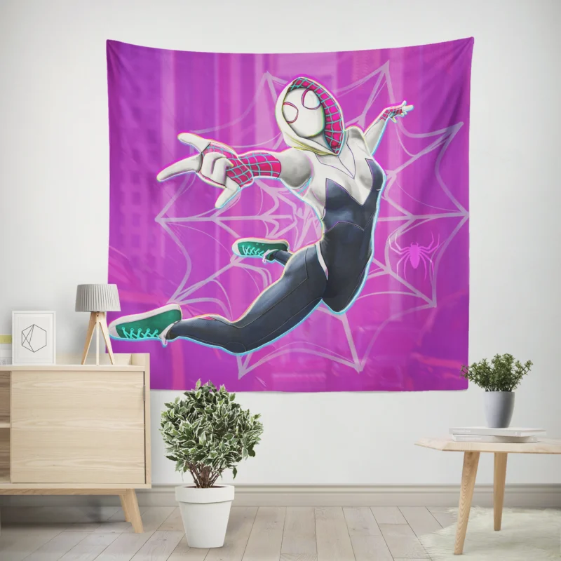 Spider-Gwen: Multiverse Adventures Await  Wall Tapestry