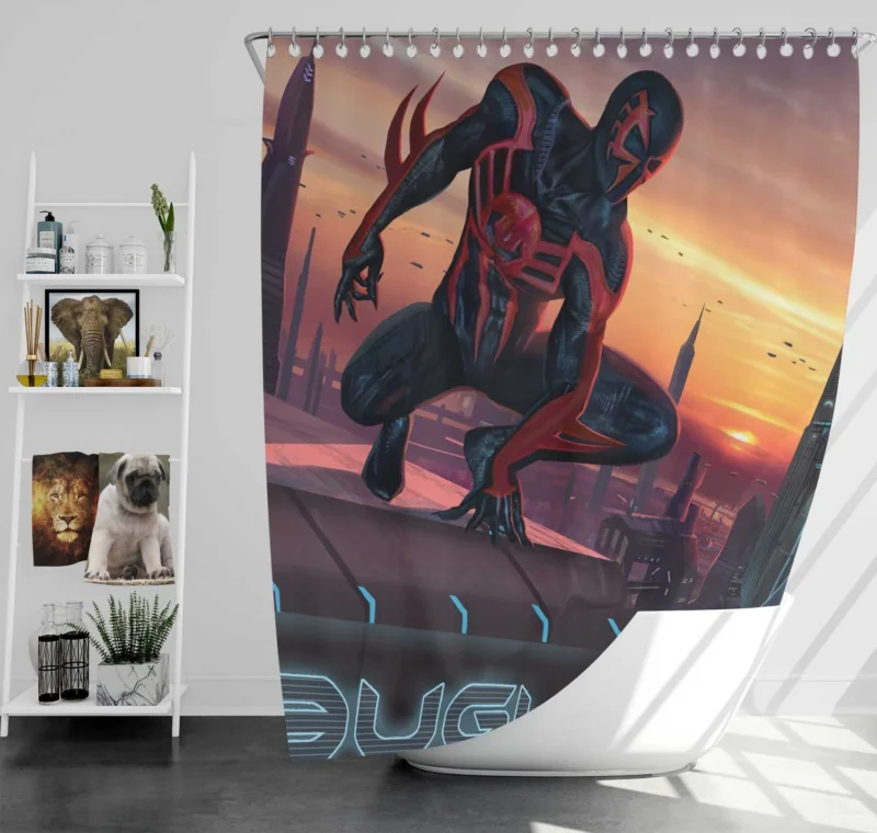 Spider-Man 2099: Time-Traveling in Shattered Dimensions Shower Curtain