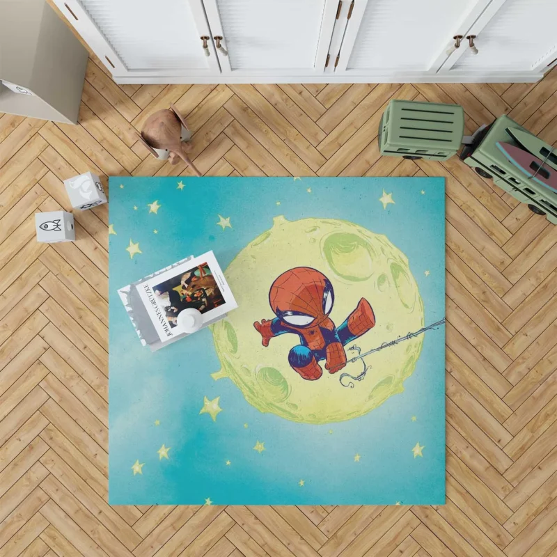 Spider-Man Comics: Swinging into Action Floor Rug