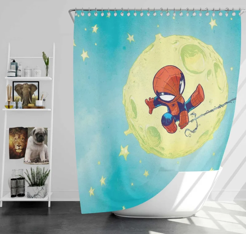 Spider-Man Comics: Swinging into Action Shower Curtain