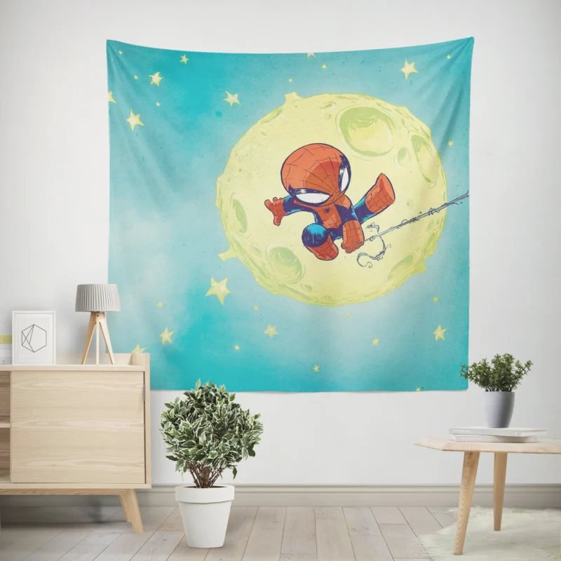 Spider-Man Comics: Swinging into Action  Wall Tapestry