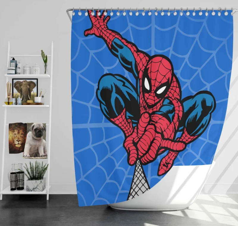 Spider-Man Comics: Unmasking the Hero Shower Curtain
