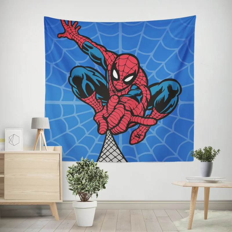 Spider-Man Comics: Unmasking the Hero  Wall Tapestry