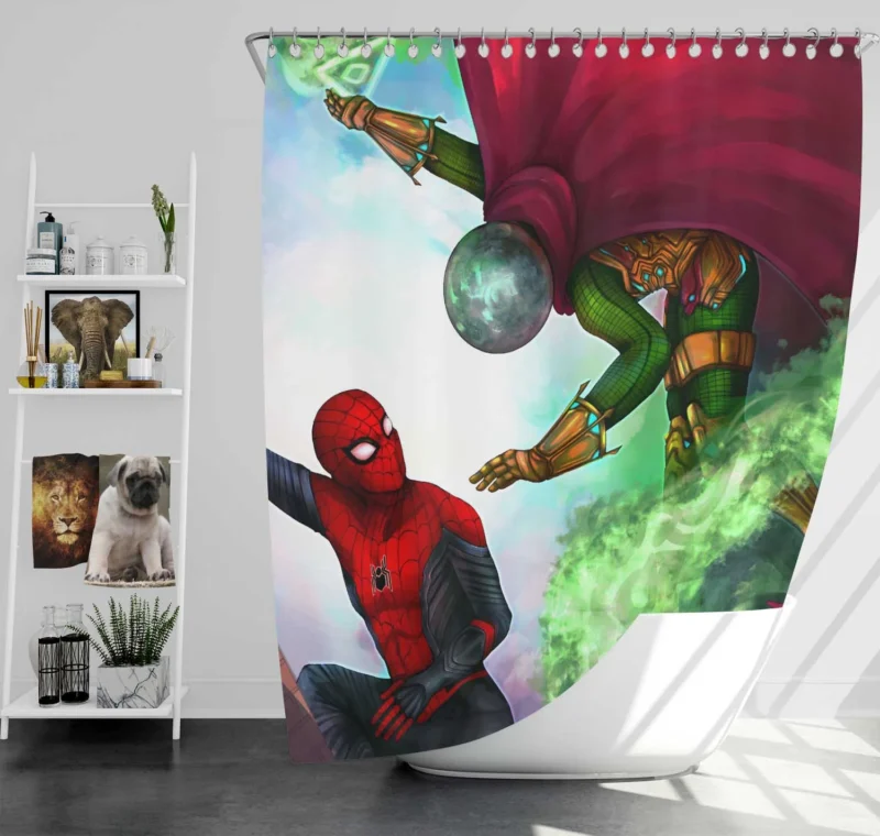 Spider-Man: Far From Home - Battling Mysterio Shower Curtain