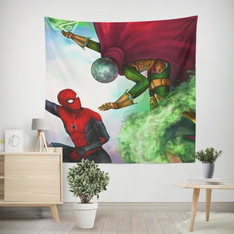 Spider-Man: Far From Home - Battling Mysterio  Wall Tapestry