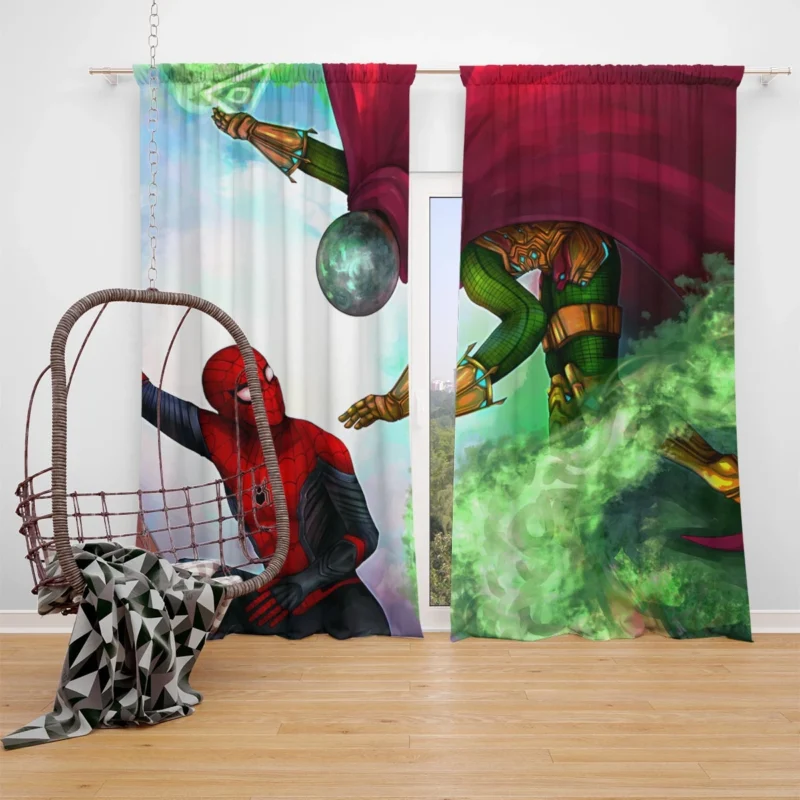 Spider-Man: Far From Home - Battling Mysterio Window Curtain
