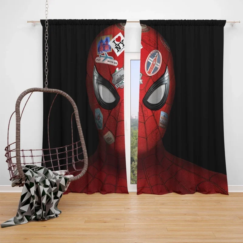Spider-Man: Far From Home - Heroic Globetrotting Window Curtain