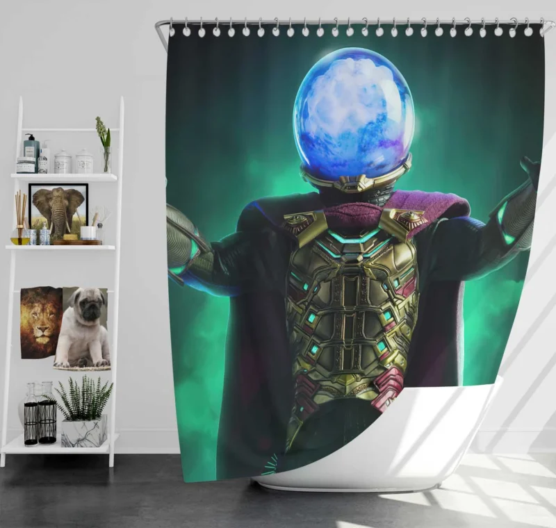Spider-Man: Far From Home - Mysterio Web of Lies Shower Curtain