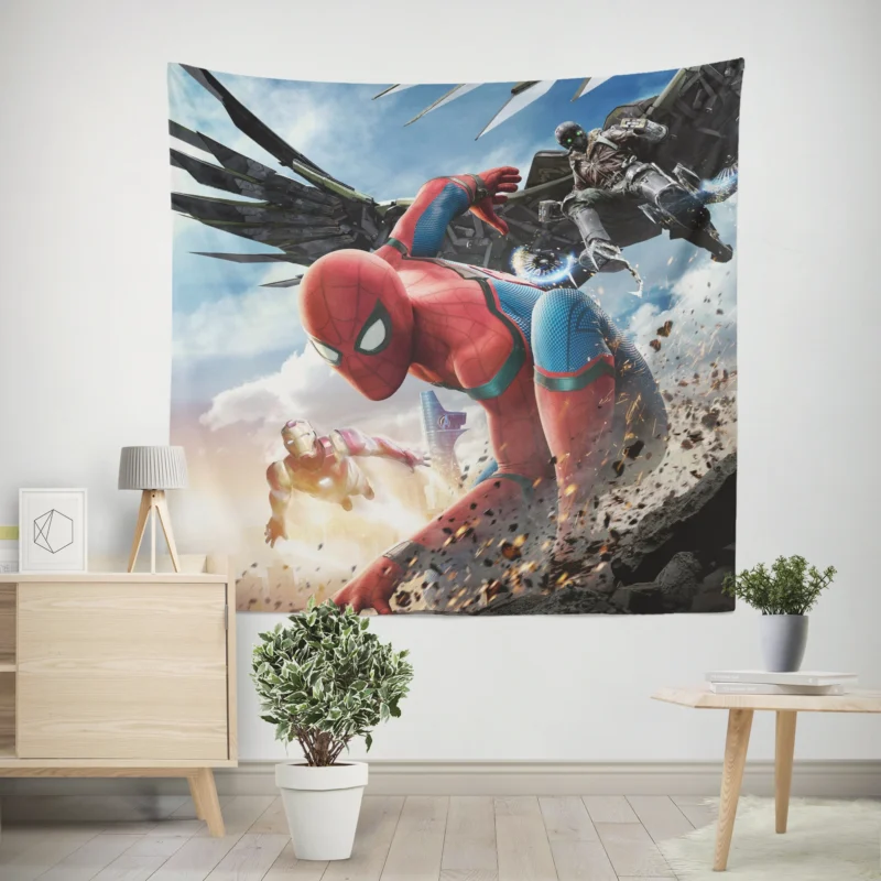 Spider-Man: Homecoming - Peter and the Vulture  Wall Tapestry
