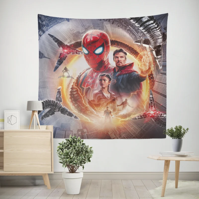Spider-Man: No Way Home - A Marvel Crossover  Wall Tapestry