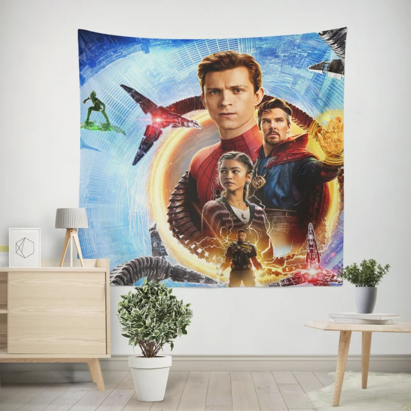 Spider-Man: No Way Home - A Marvel Spectacle  Wall Tapestry
