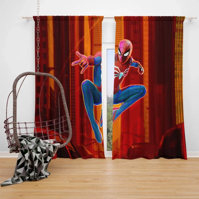 Spider-Man (PS4) Game: Web-Swinging Action Window Curtain