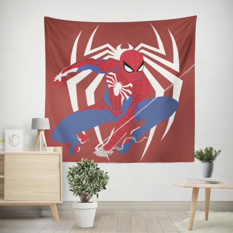 Spider-Man (PS4): Swinging into Gaming Glory  Wall Tapestry