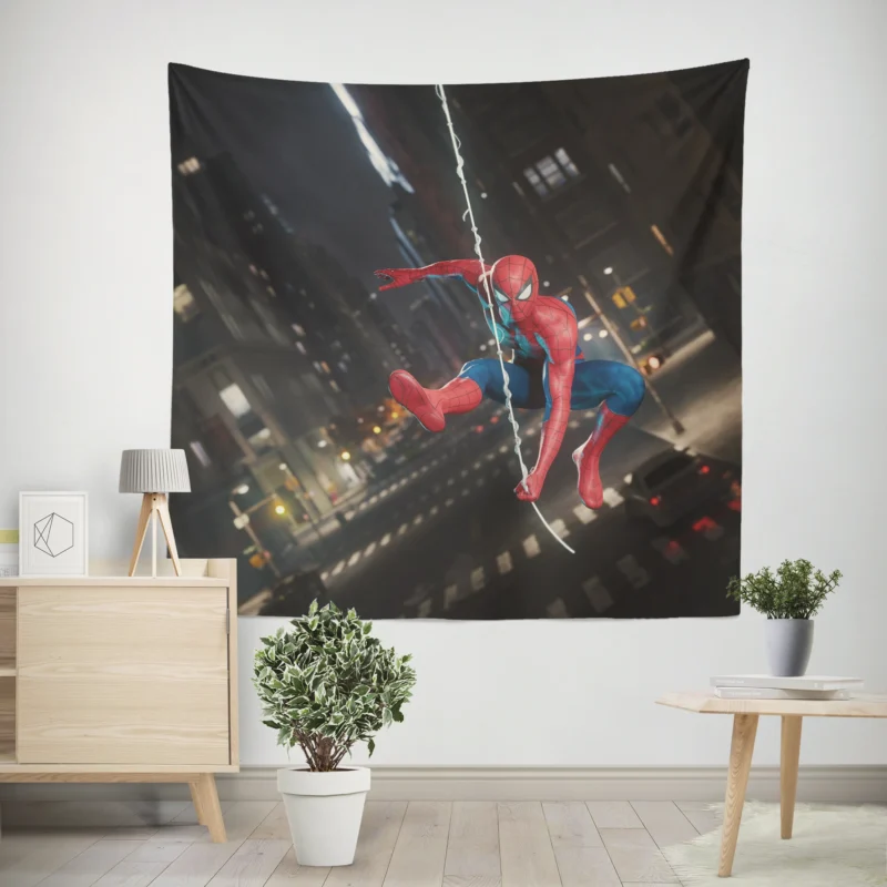 Spider-Man Remastered: Nighttime Adventures  Wall Tapestry