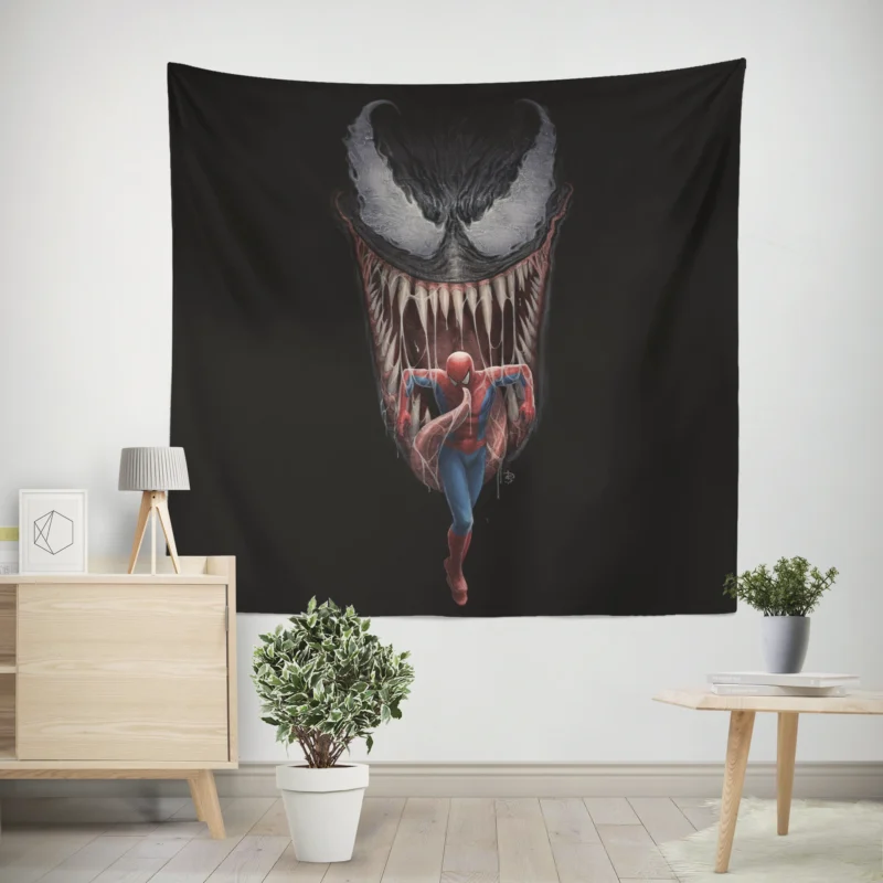 Spider-Man vs. Venom: Epic Marvel Showdown  Wall Tapestry