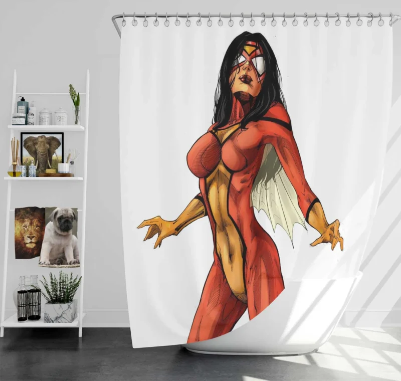 Spider-Woman Comics: Her Marvelous Feats Shower Curtain