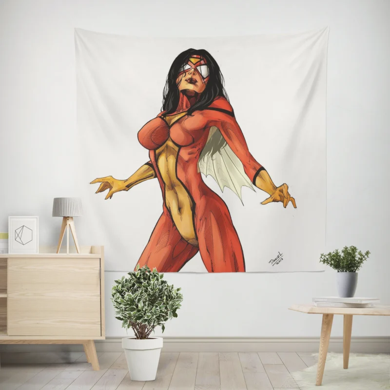 Spider-Woman Comics: Her Marvelous Feats  Wall Tapestry