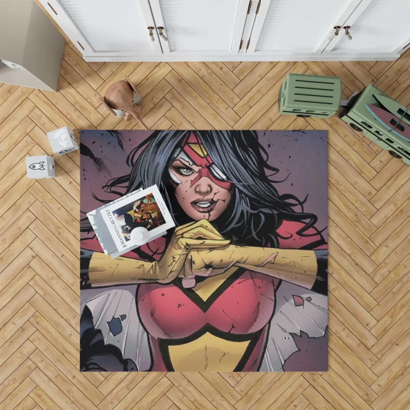 Spider-Woman: The Heroic Web-Slinger Floor Rug