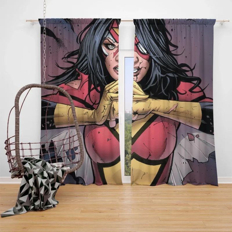 Spider-Woman: The Heroic Web-Slinger Window Curtain