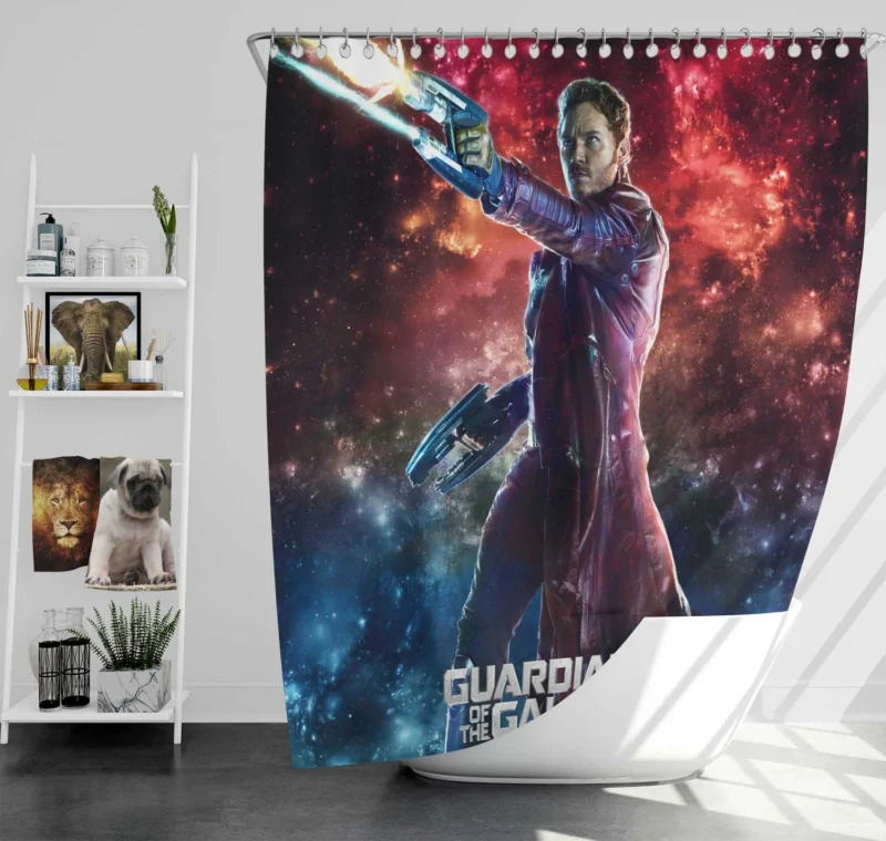 Star Lord: Peter Quill Cosmic Odyssey Shower Curtain