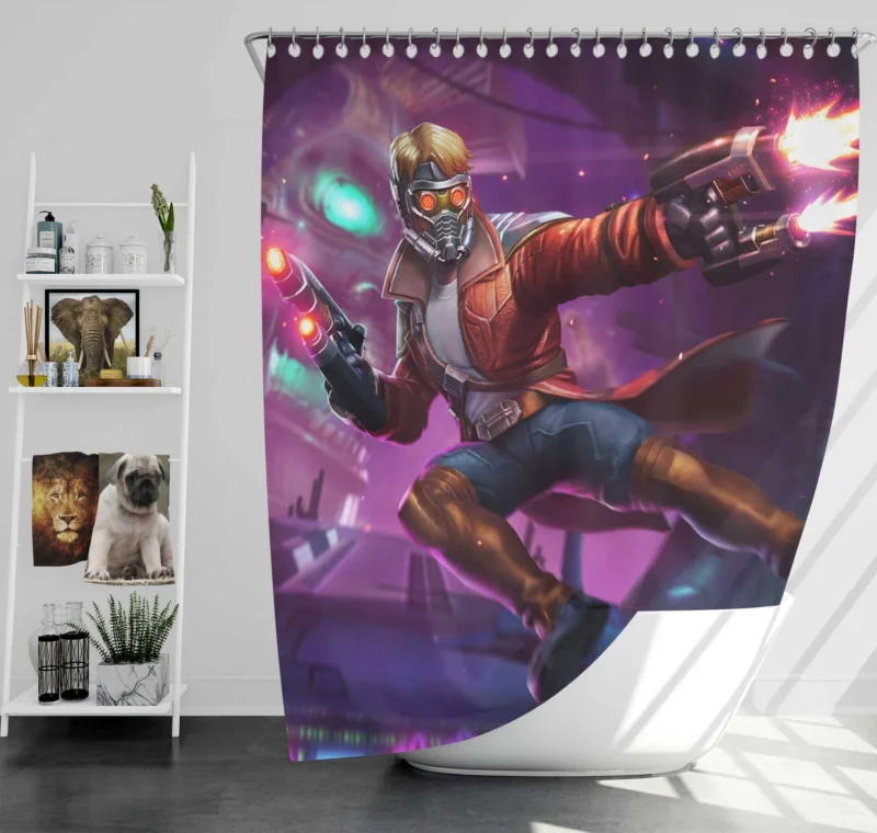 Star Lord in MARVEL Contest of Champions Shower Curtain