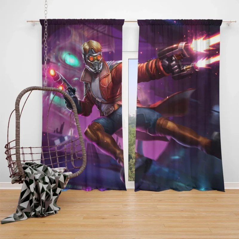 Star Lord in MARVEL Contest of Champions Window Curtain