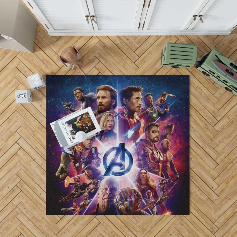 Star-Studded Cast of Heroes in Avengers: Infinity War Floor Rug