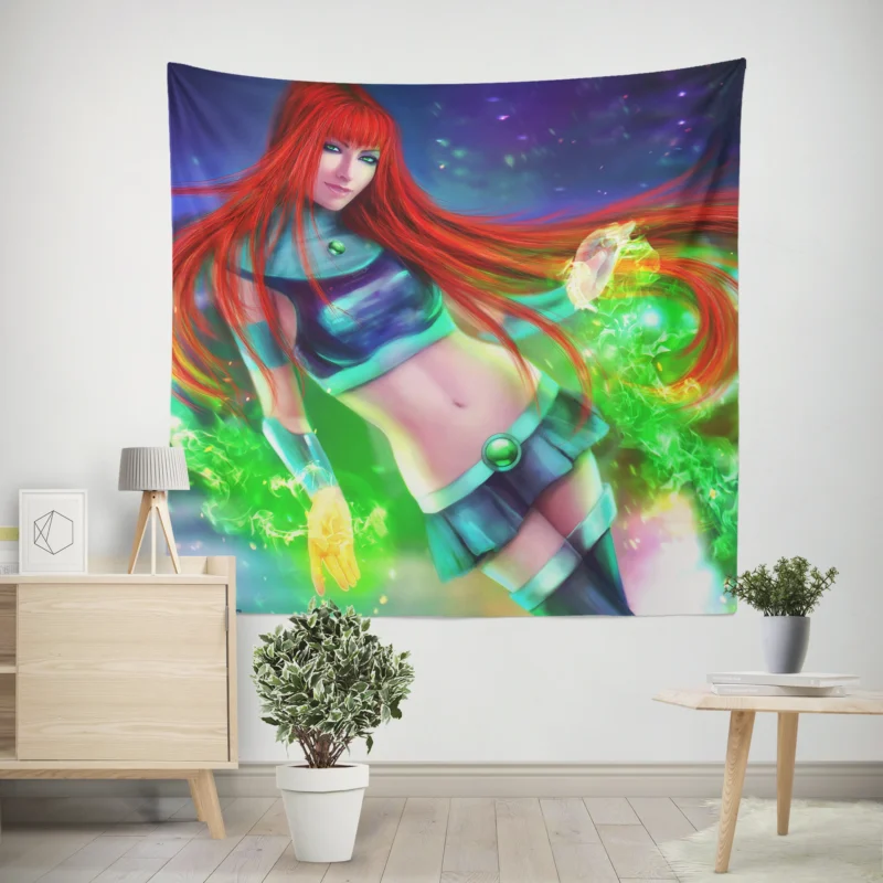 Starfire: Teen Titans Fiery Heroine  Wall Tapestry