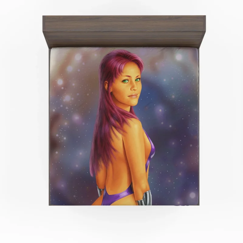 Starfire: Unveiling DC Alien Princess Fitted Sheet