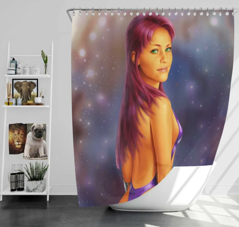 Starfire: Unveiling DC Alien Princess Shower Curtain