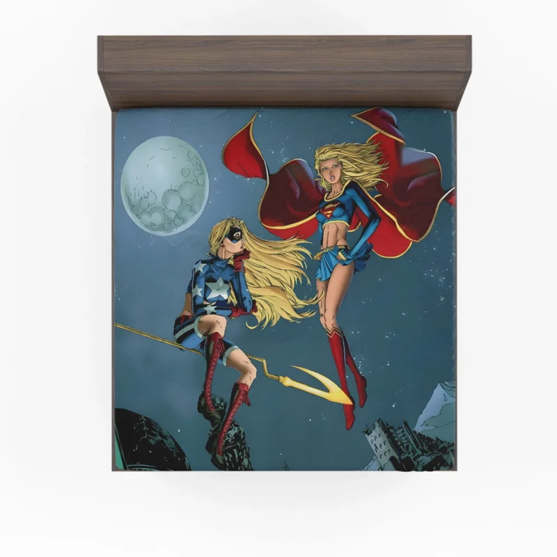 Stargirl Wallpaper: A Cosmic Heroine Fitted Sheet