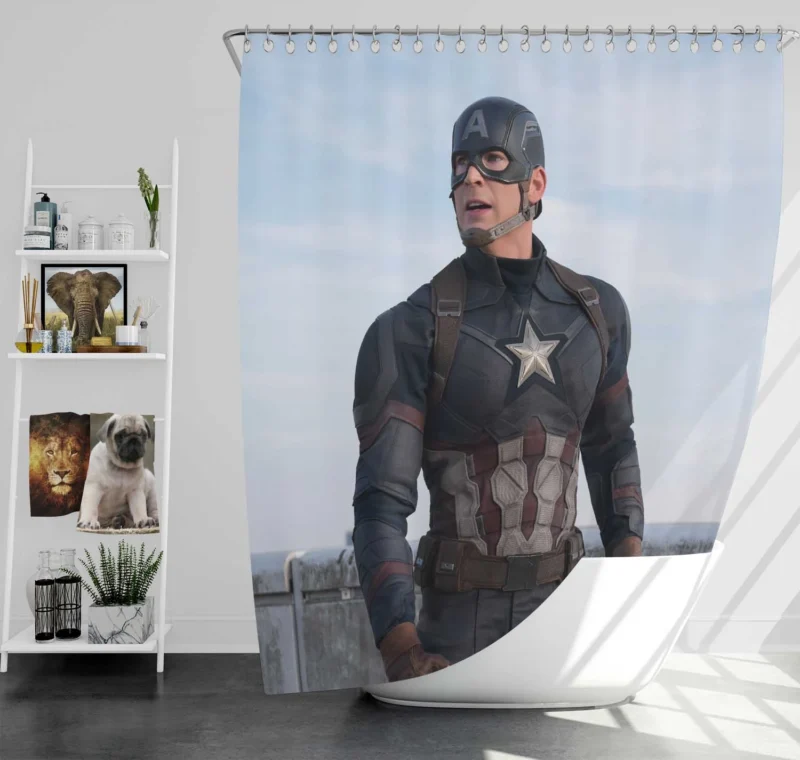 Steve Rogers in Captain America: Civil War Shower Curtain