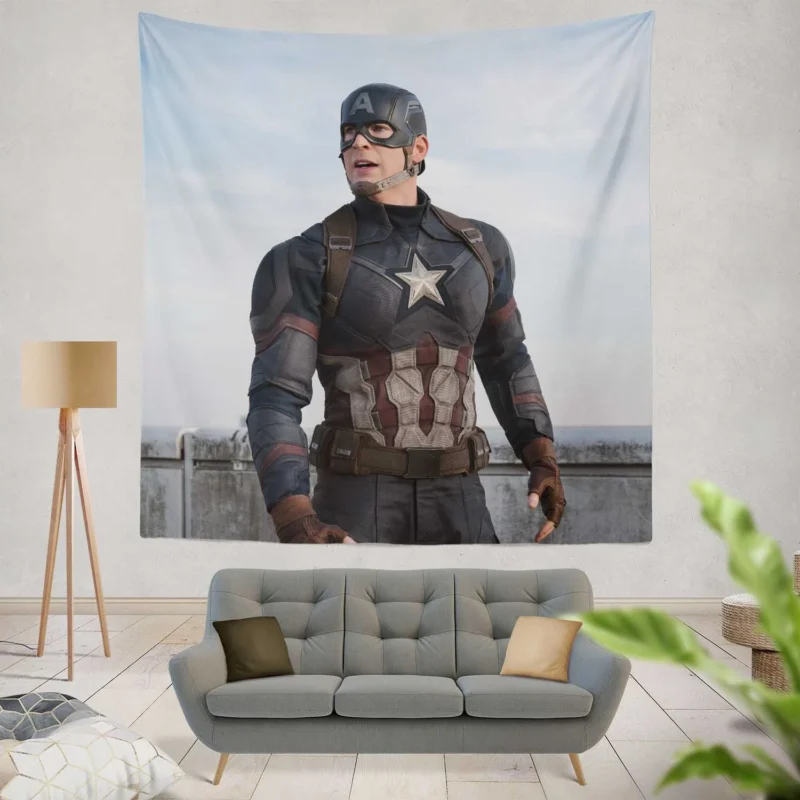 Steve Rogers in Captain America: Civil War  Wall Tapestry