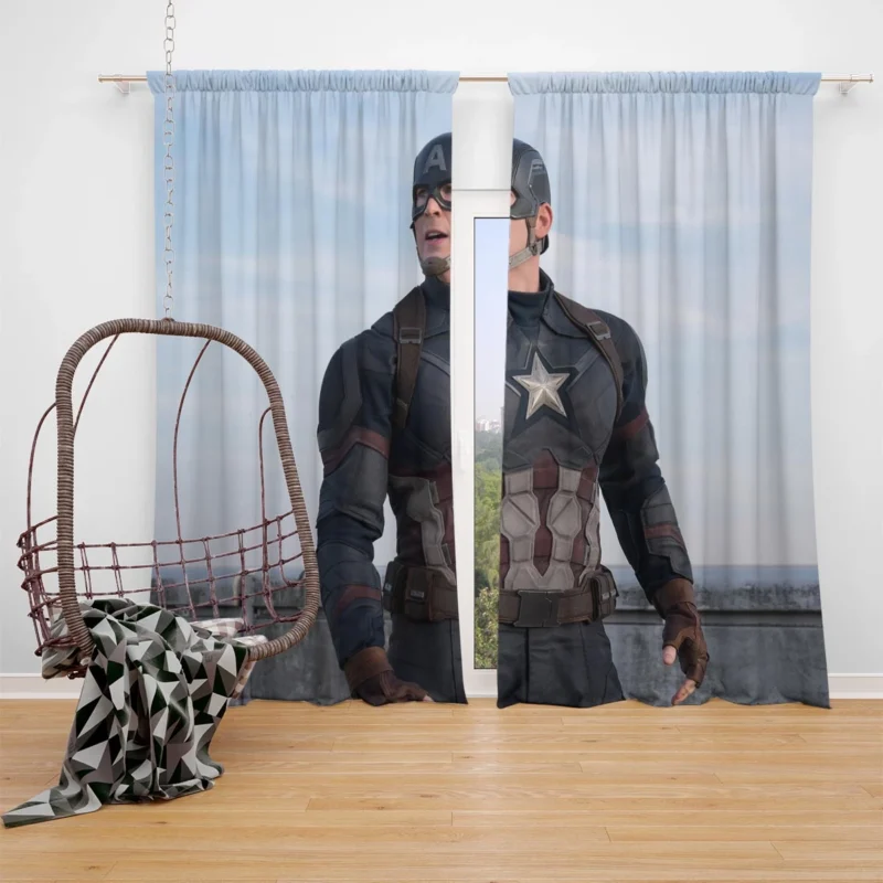 Steve Rogers in Captain America: Civil War Window Curtain