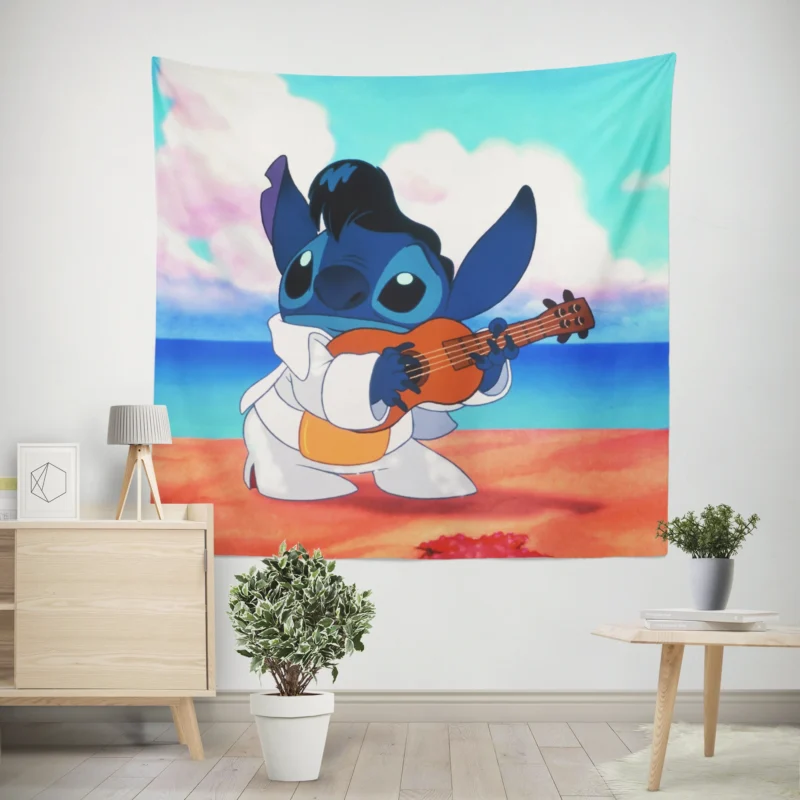 Stitch: Disney Adorable Alien  Wall Tapestry