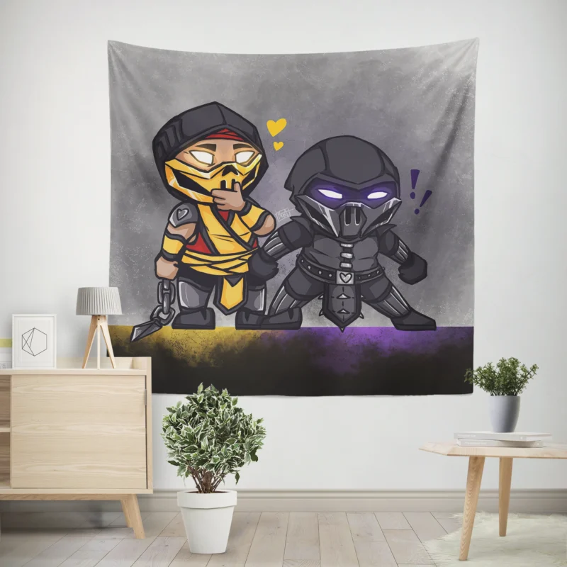 Sub-Zero and Scorpion: Mortal Kombat Dynamic Duo  Wall Tapestry