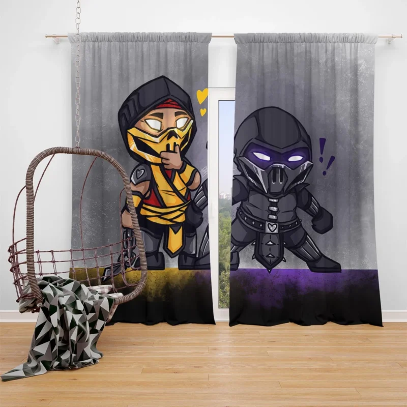 Sub-Zero and Scorpion: Mortal Kombat Dynamic Duo Window Curtain